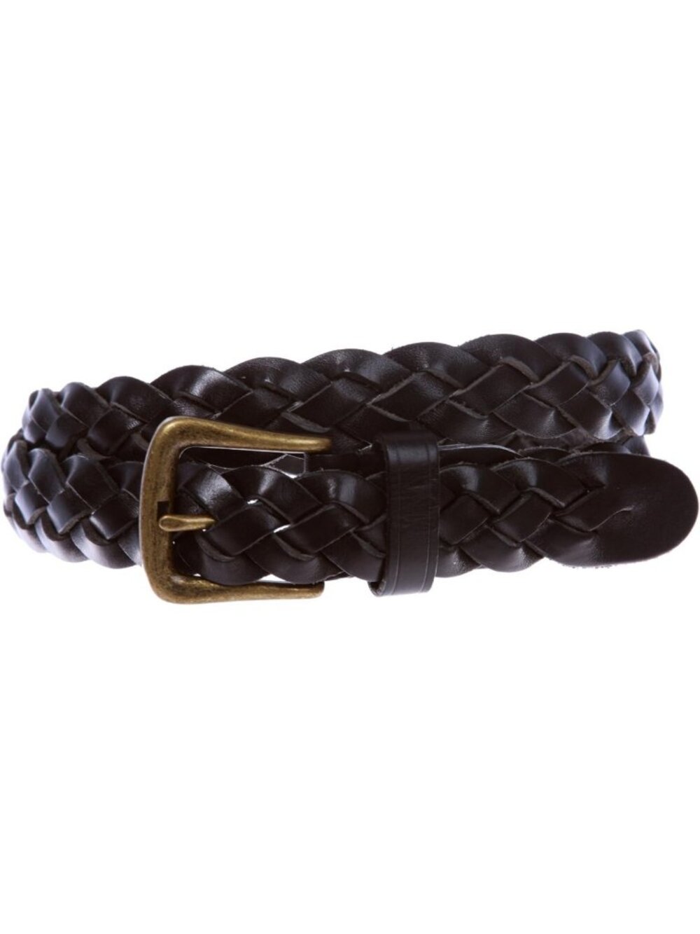Stylish Women's Braided Woven Skinny Leather Belt - 1 1/8" Narrow Design